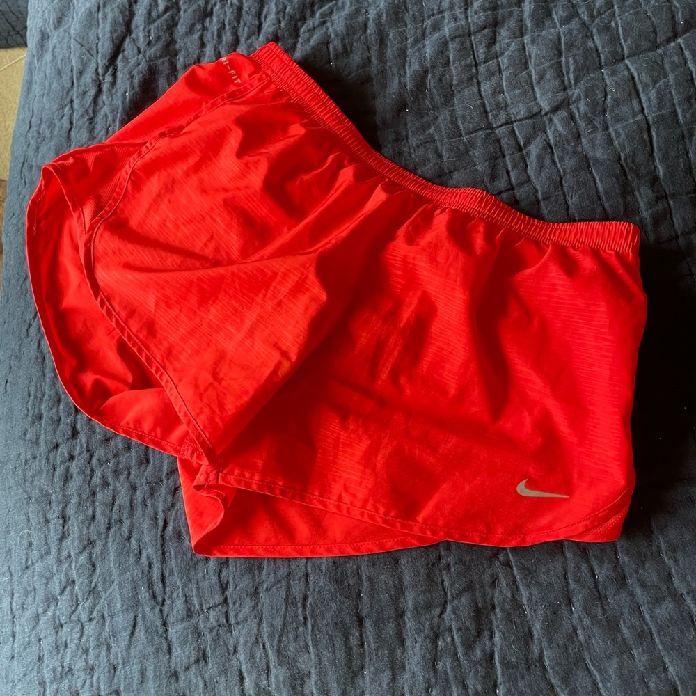 Nike Dri Fit Running Shorts - Red, Large